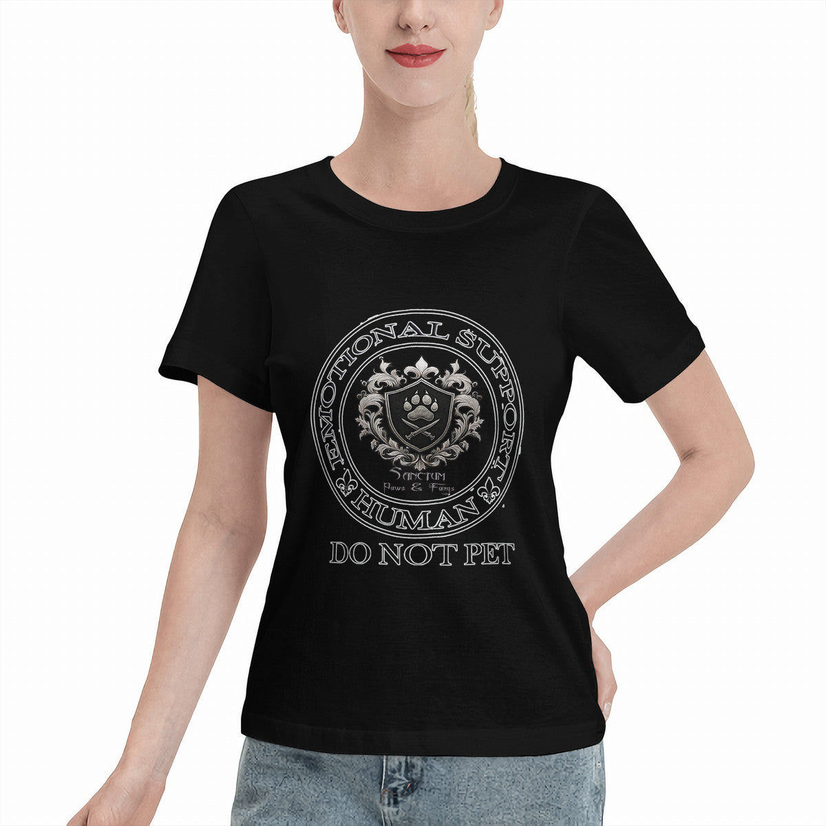 SPF Women's Basic T-Shirt (Emotional Support Human)