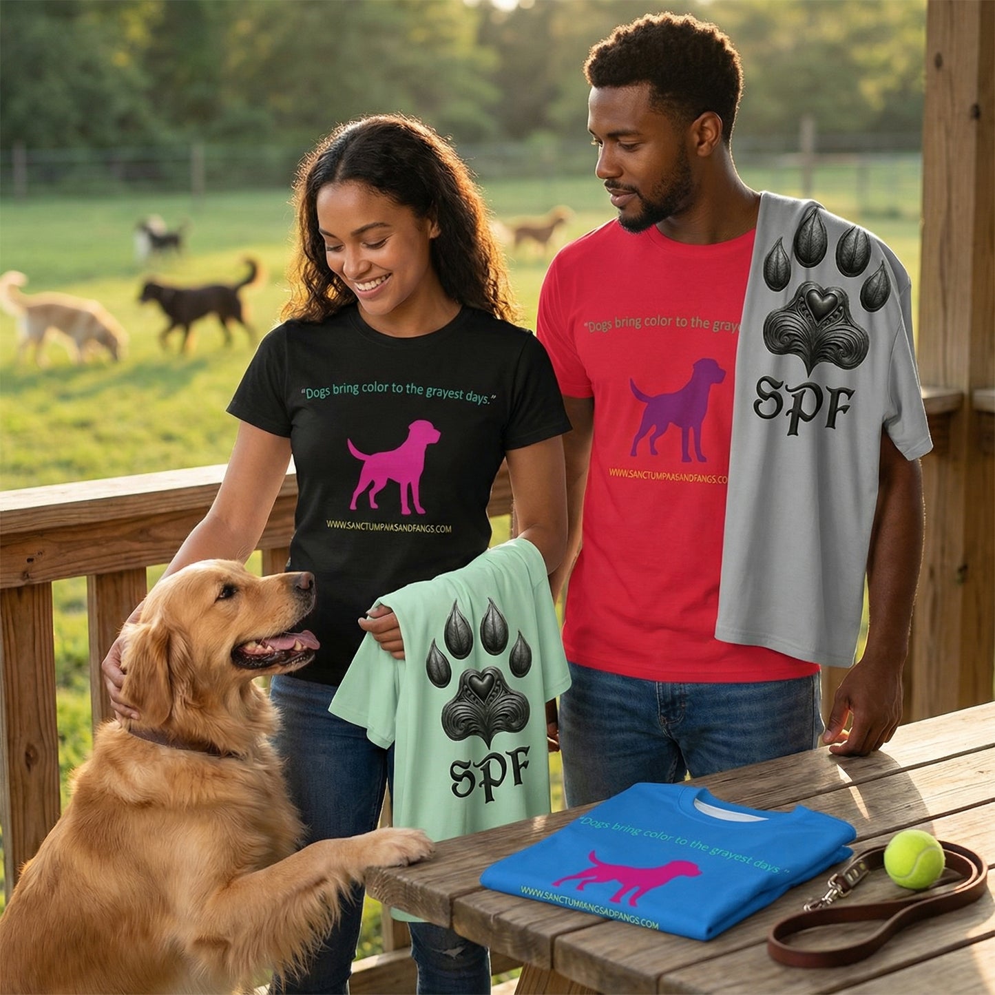 Dogs Bring Color Tee