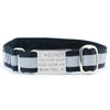 Premium Pet Guardian Gear: 1″ Black Reflective Jingle Free Tag Dog Collar - Sanctum Paws and Fangs