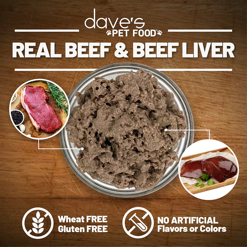 Dave's 95% Premium Meats Beef & Beef Liver For Dogs (12.5oz)