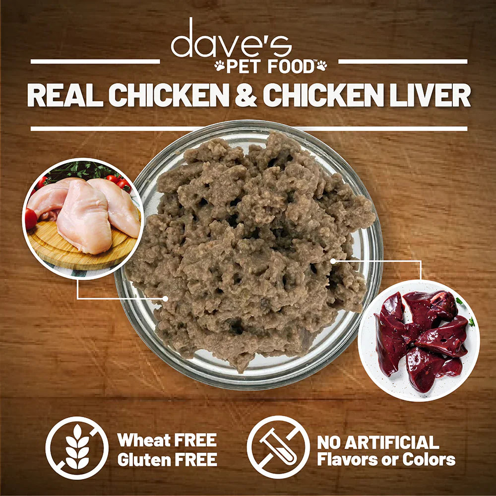 Dave's 95% Premium Meats Chicken & Chicken Liver For Dogs (12.5oz)