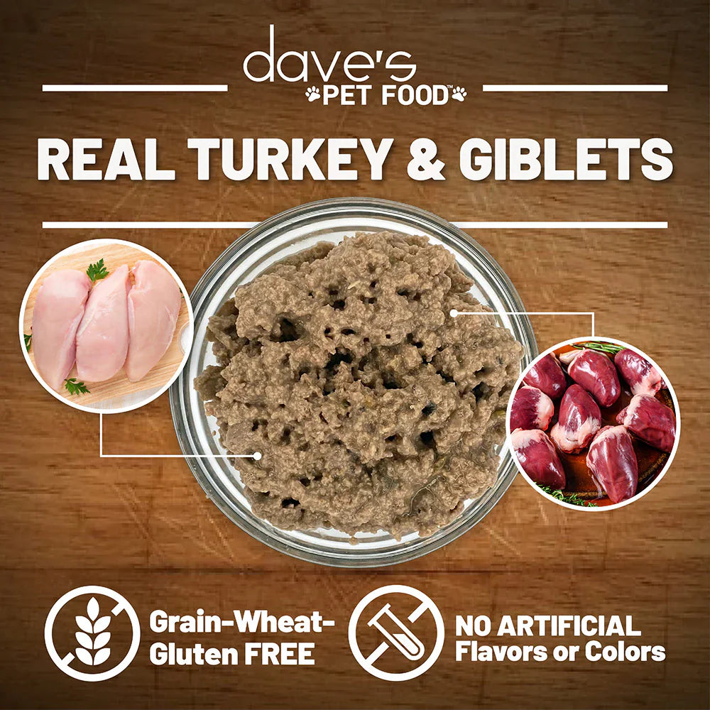 Dave's Naturally Healthy Grain Free Turkey & Giblets Dinner Wet Cat Food (5.5oz)