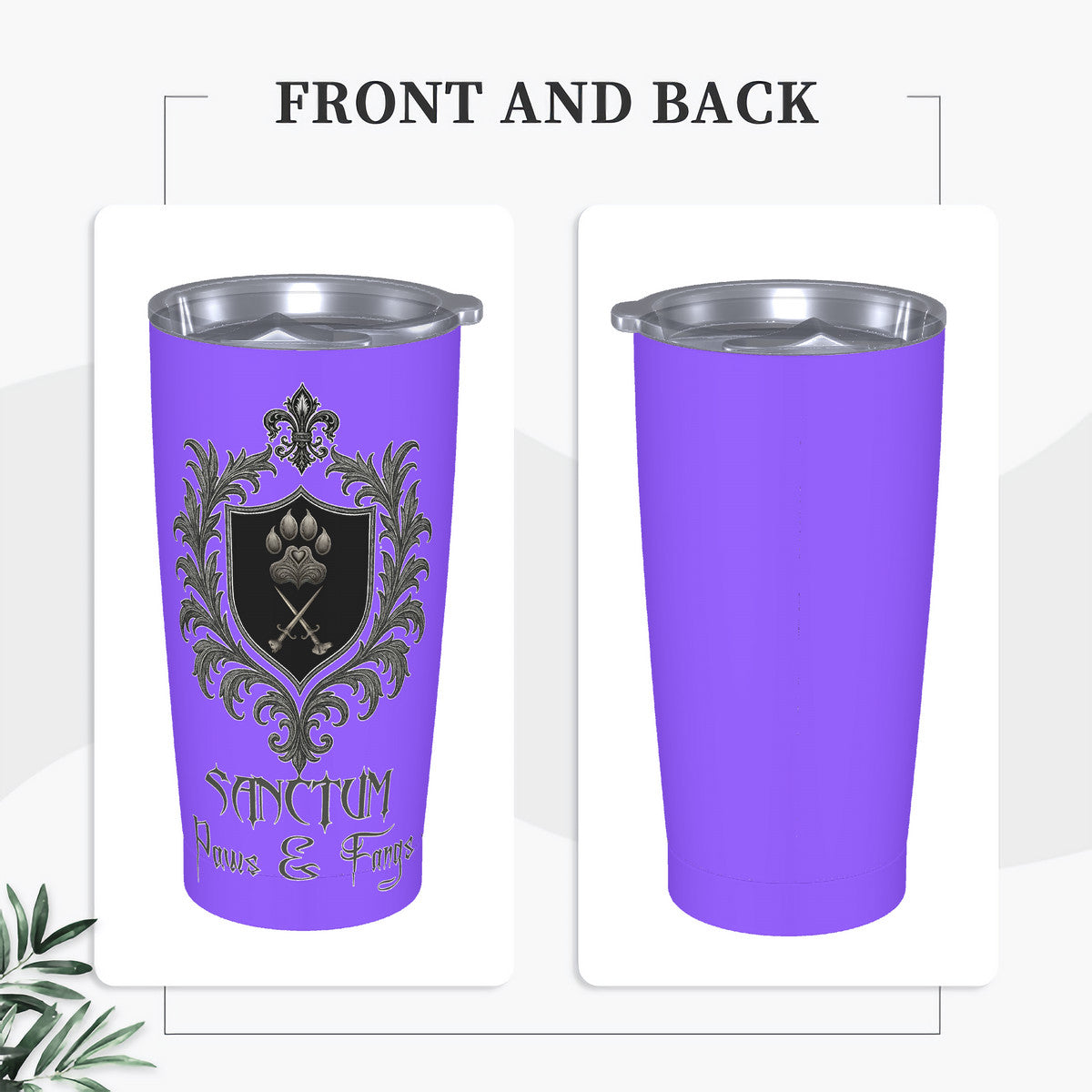 SPF Stainless Steel Straw Lid Cup (20oz) - Lt. Purple