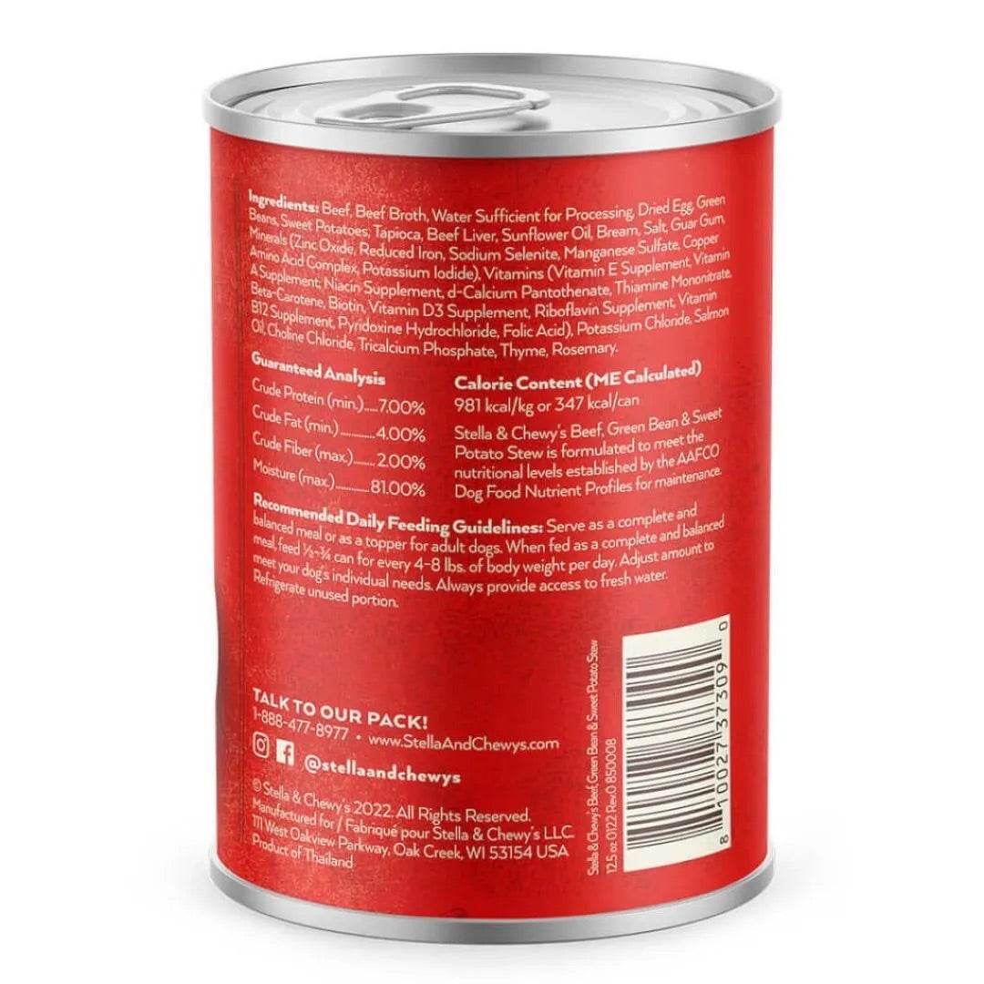 Stella & Chewy’s Gourmet Stew Beef Dog Food (12.5oz)