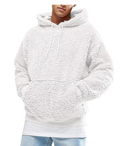Men's Hoodie with Plush Fabric