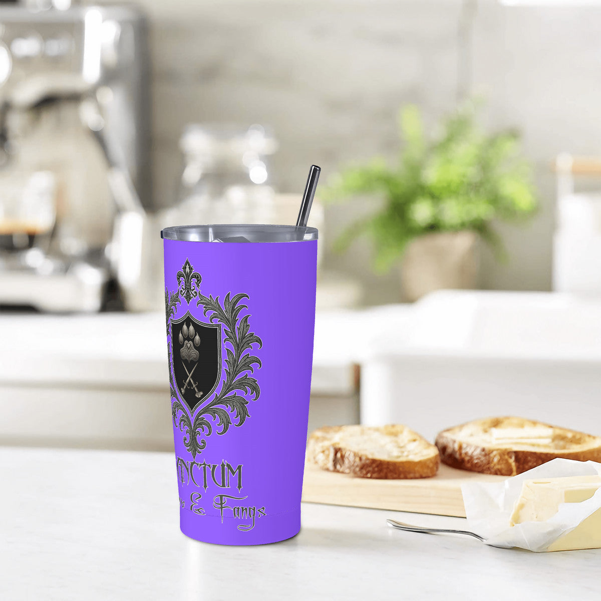 SPF Stainless Steel Straw Lid Cup (20oz) - Lt. Purple