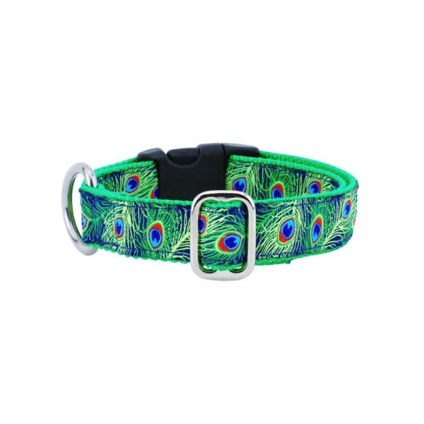 Premium Pet Guardian Gear: 1″ Paradise Found Navy Essential Dog Collar - Sanctum Paws and Fangs