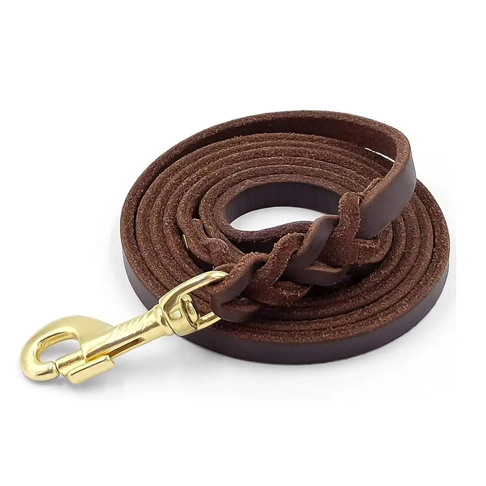 Long Dog Leash6FT Leather Dog Leash for Large Dogs 6FT Tactical Leather Leash for Large Dogs Heavy Duty Dog Leash for Medium Dogs Braided Dog Leash for Small Dogs Lead Leash for Dog Training