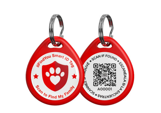 Premium Pet Guardian Gear: ilFindYou Dog Tags Personalized QR Code Pet ID Tags for Dog Collar Online Profile Scan Location Alerts Red - Sanctum Paws and Fangs