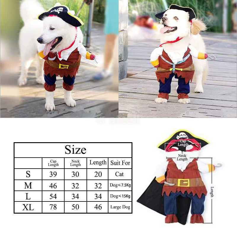 Pet Parents! 🎉 Dress your furry matey in our Cute Pirate Costume, or Elegant Emperor, or Nurse, and Cowboy for Halloween! 🐾 Perfect for small & medium pups and kitties ready to steal the show! 🏴‍☠️✨