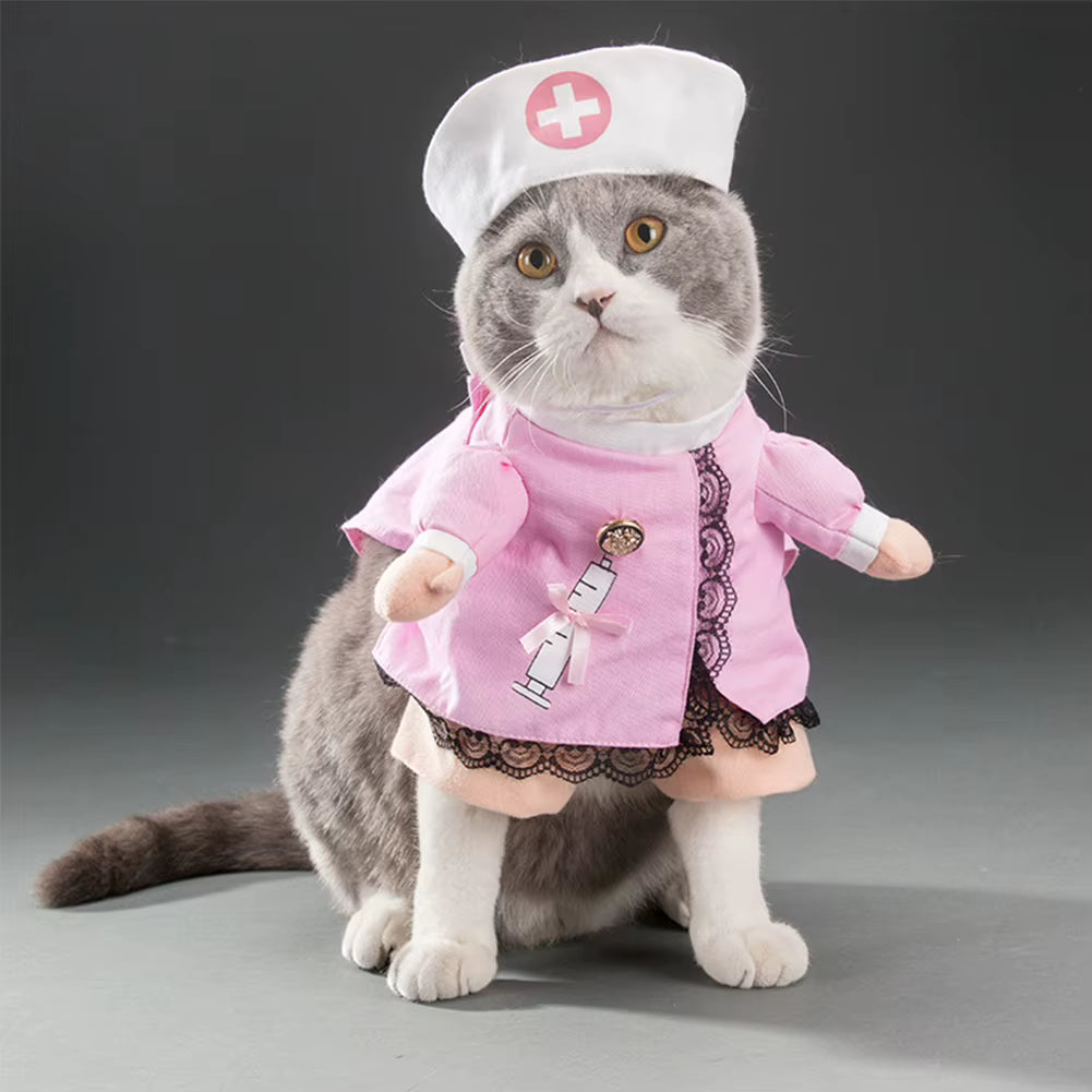 Pet Parents! 🎉 Dress your furry matey in our Cute Pirate Costume, or Elegant Emperor, or Nurse, and Cowboy for Halloween! 🐾 Perfect for small & medium pups and kitties ready to steal the show! 🏴‍☠️✨