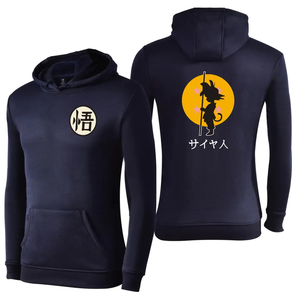Unisex Fleece Hoodie with Dragon Ball Cartoon Design