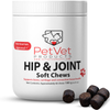 Pet Vet Products® Glucosamine Hip & Joint Supplement for Dogs – Beef Liver Flavor, 60 Soft Chews with MSM & Chondroitin for Mobility Support