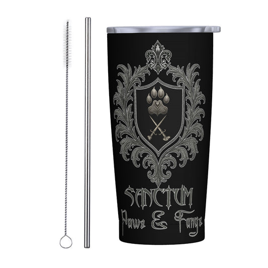SPF Stainless Steel Straw Lid Cup (20oz) - Black
