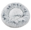 Premium Pet Guardian Gear: Mr. Peanut's 28" OrthoPlush® Pet Bed - Snowflake White Two Tone - Sanctum Paws and Fangs