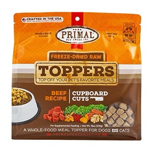 Primal Cupboard Cuts Beef Freeze Dried Raw Toppers for Dogs & Cats (3.5oz)