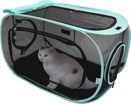 Outdoor Cat Catio Playpen with Washable Bed and Zip Access