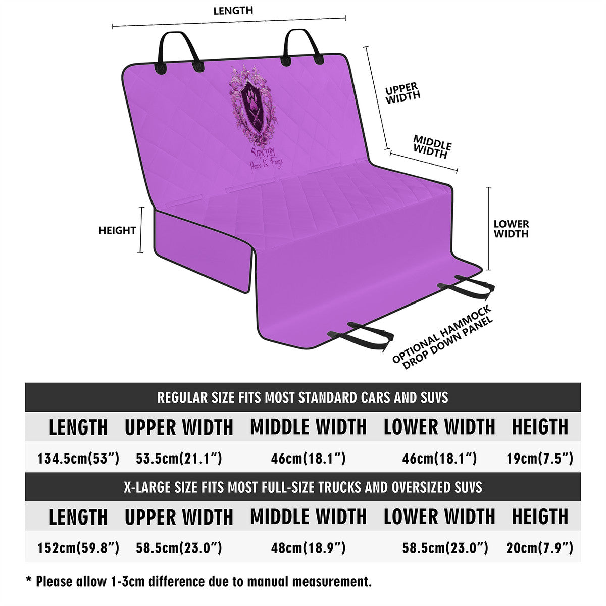 SPF Car Pet Seat Covers (LAVENDER)