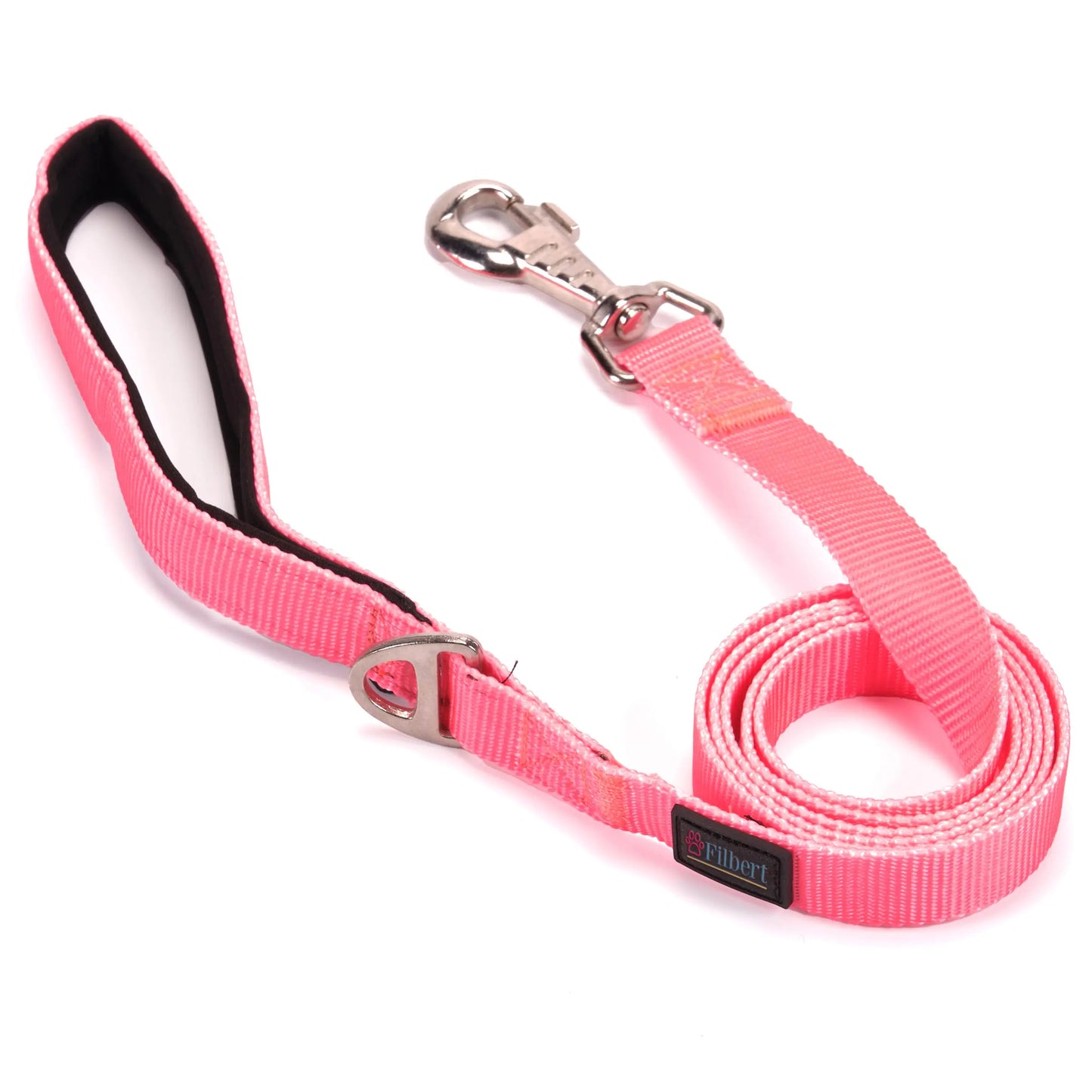 Filbert Nylon Dog Leash Heavy Duty Dog Leash Dog Leashes for Medium Dogs Dog Leash for Small Dogs 3/4 inch X 4.6ft Strong and Durable Dog Leash Puppy Leash Traction Rope Neon Pink Leash for Dog