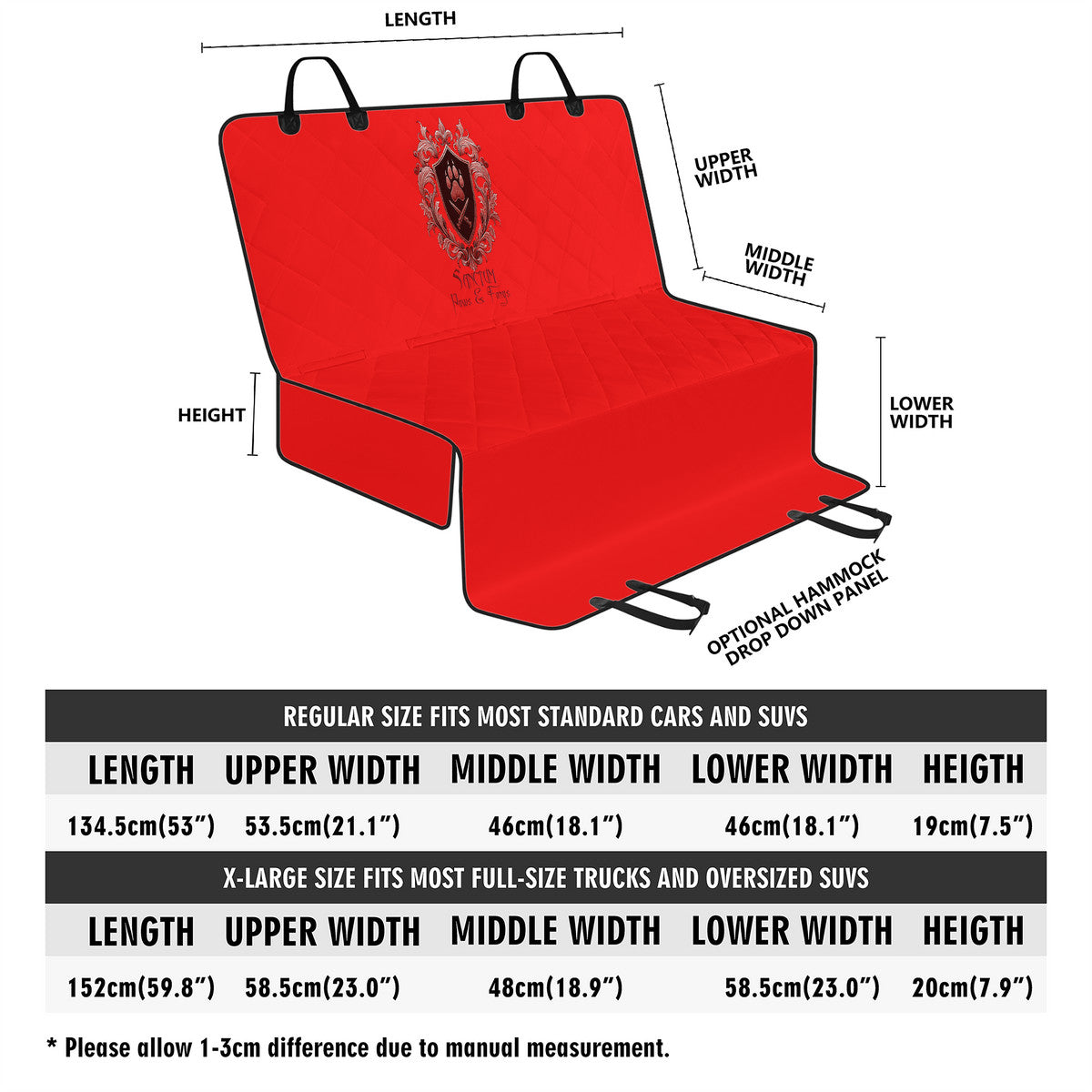 SPF Car Pet Seat Covers (RED)