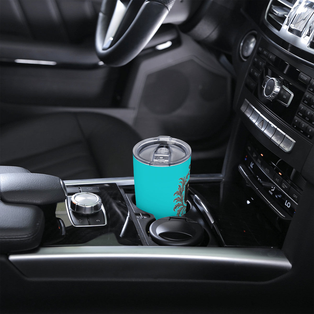 SPF Stainless Steel Straw Lid Cup (20oz) - Turquoise
