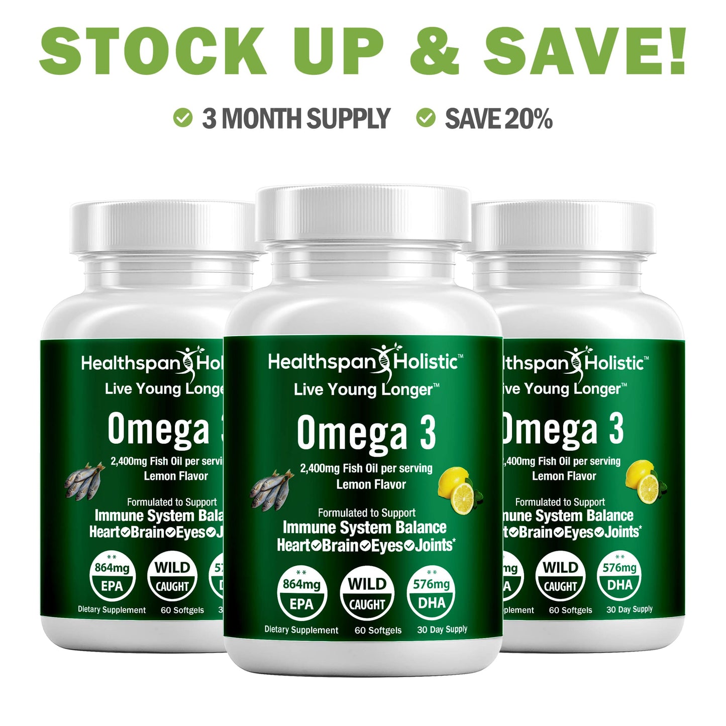 High Dose Omega 3 EPA DHA 60 Softgels