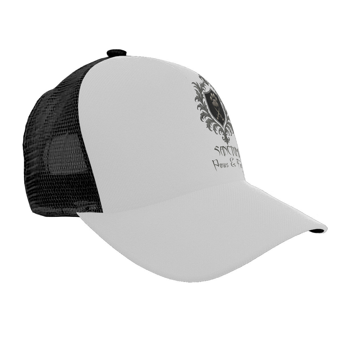 SPF Brim Mesh Baseball Cap - Lt. Grey & Black | Conscious Guardian ...