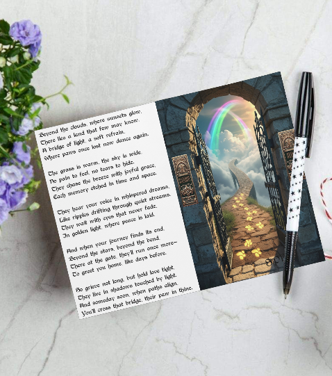 SPF Rainbow Bridge Condolences Card
