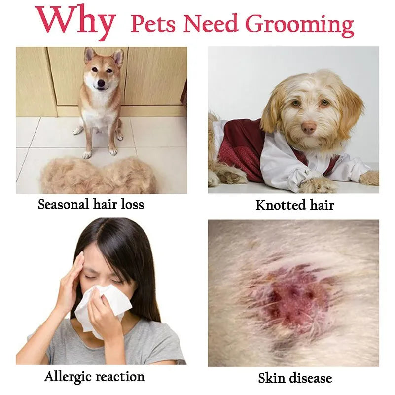 Dog Brush Pet Hair Remover Professional Pet Shedding Brush for Dogs Cats Pet Fur Knot Cutter Cat Comb Brushes Dog Accessories