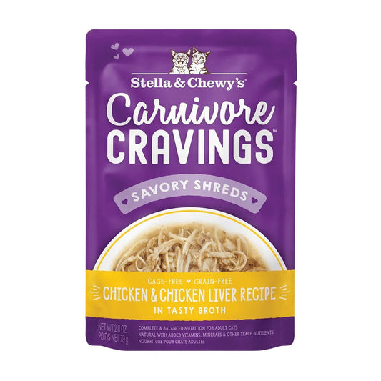 Stella & Chewy's Carnivore Cravings Chicken and Chicken Liver Morsels N' Gravy Cat Food (2.8oz)