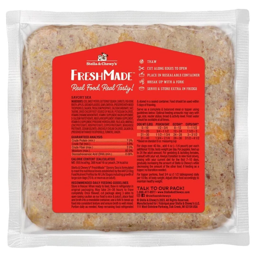 Stella & Chewy's FreshMade Savory Sea Frozen Dog Food (16oz)