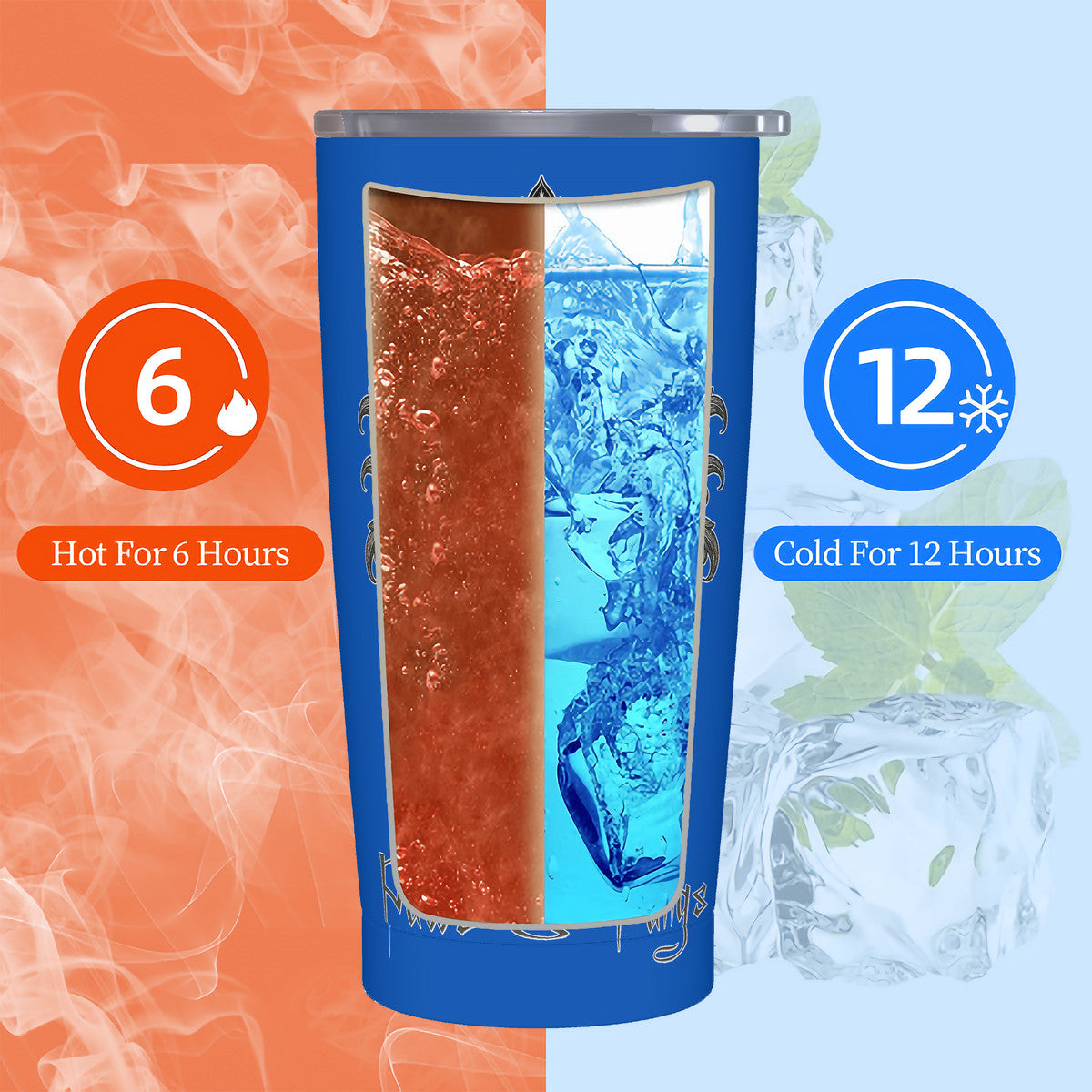 SPF Stainless Steel - Straw Lid Cup (20oz) - Blue