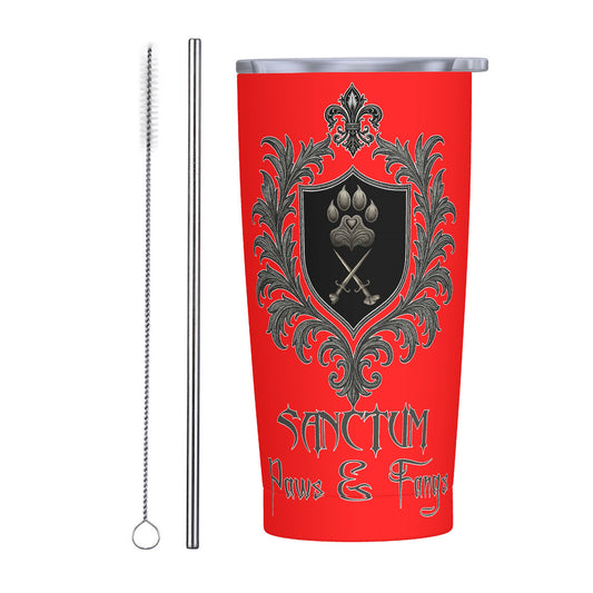 SPF Stainless Steel Straw Lid Cup (20oz) - Red