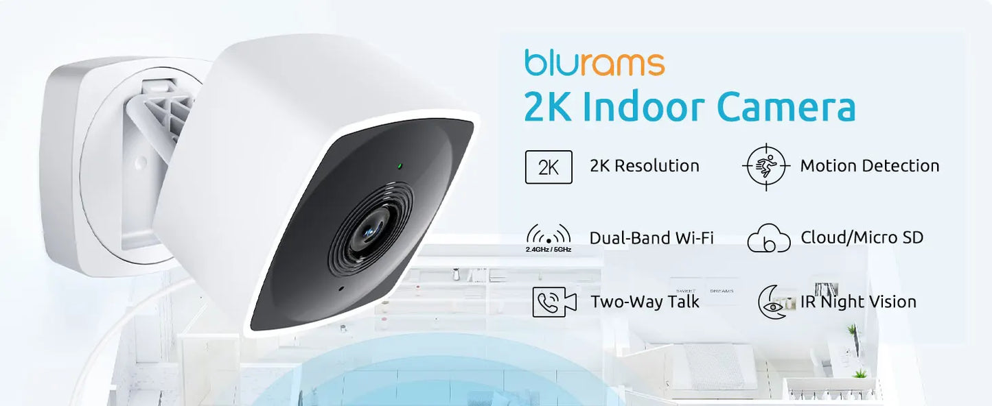 Blurams 2K Pet & Baby Monitor – Dual-Band WiFi Security Camera with AI Intelligence