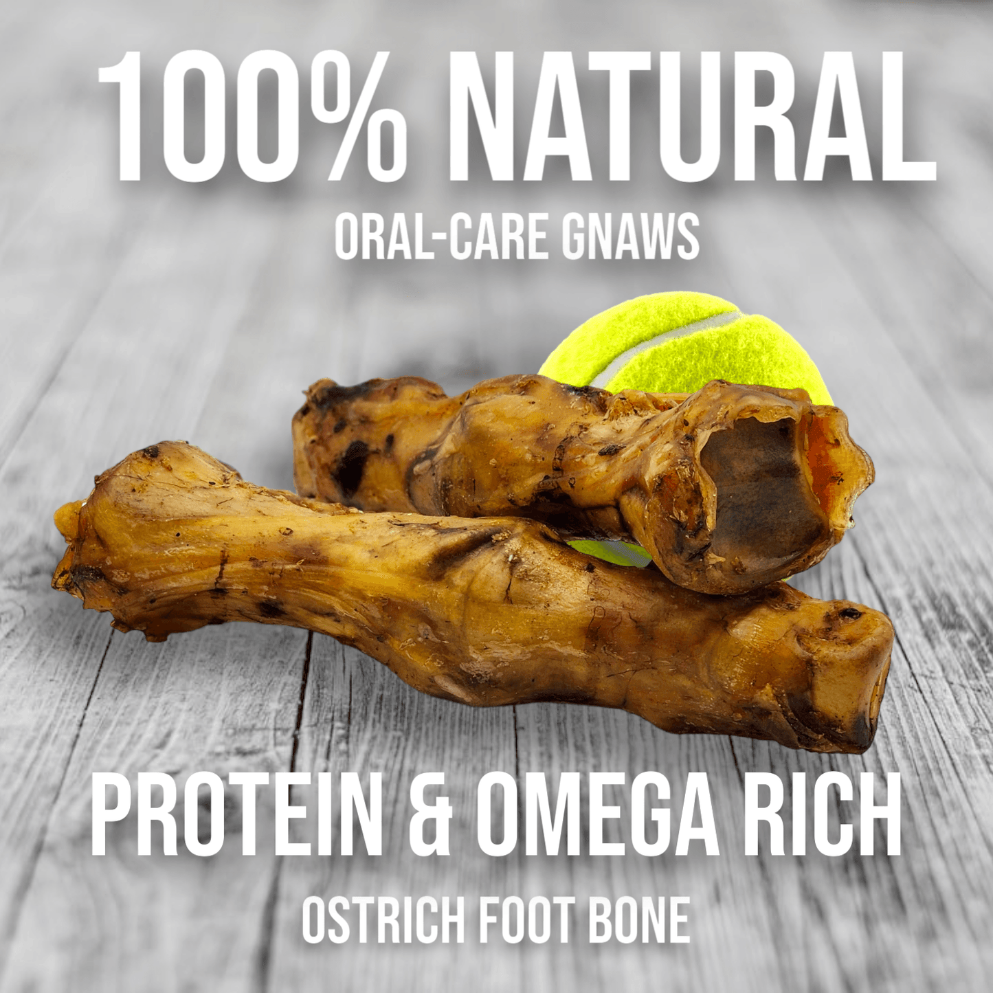 Ostrich Foot Bone (7" x 3.5"): The Flavorful & Long-Lasting Chew for Medium to Large Dogs