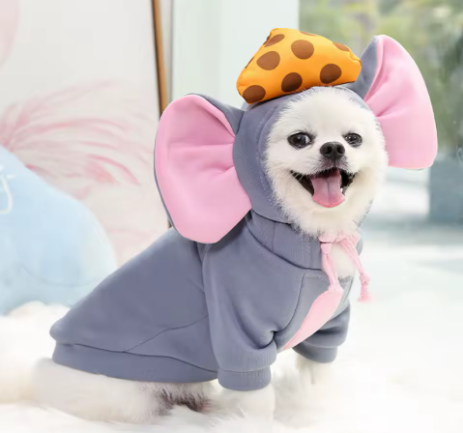 Get Your Pup Ready for Winter with This Adorable Mouse Costume! Perfect for Small Dogs Like Chihuahuas and Pugs! 🐾❄️🐶
