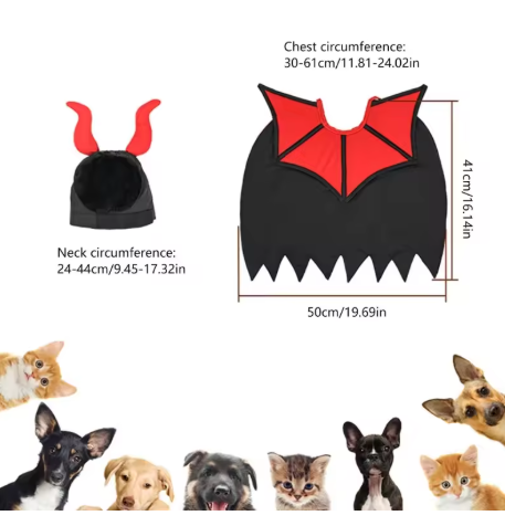 Spook-tacular Cat & Dog Vampire Costumes for Halloween Fun! 🐾🎃 Perfect for Parties & Photo Ops!