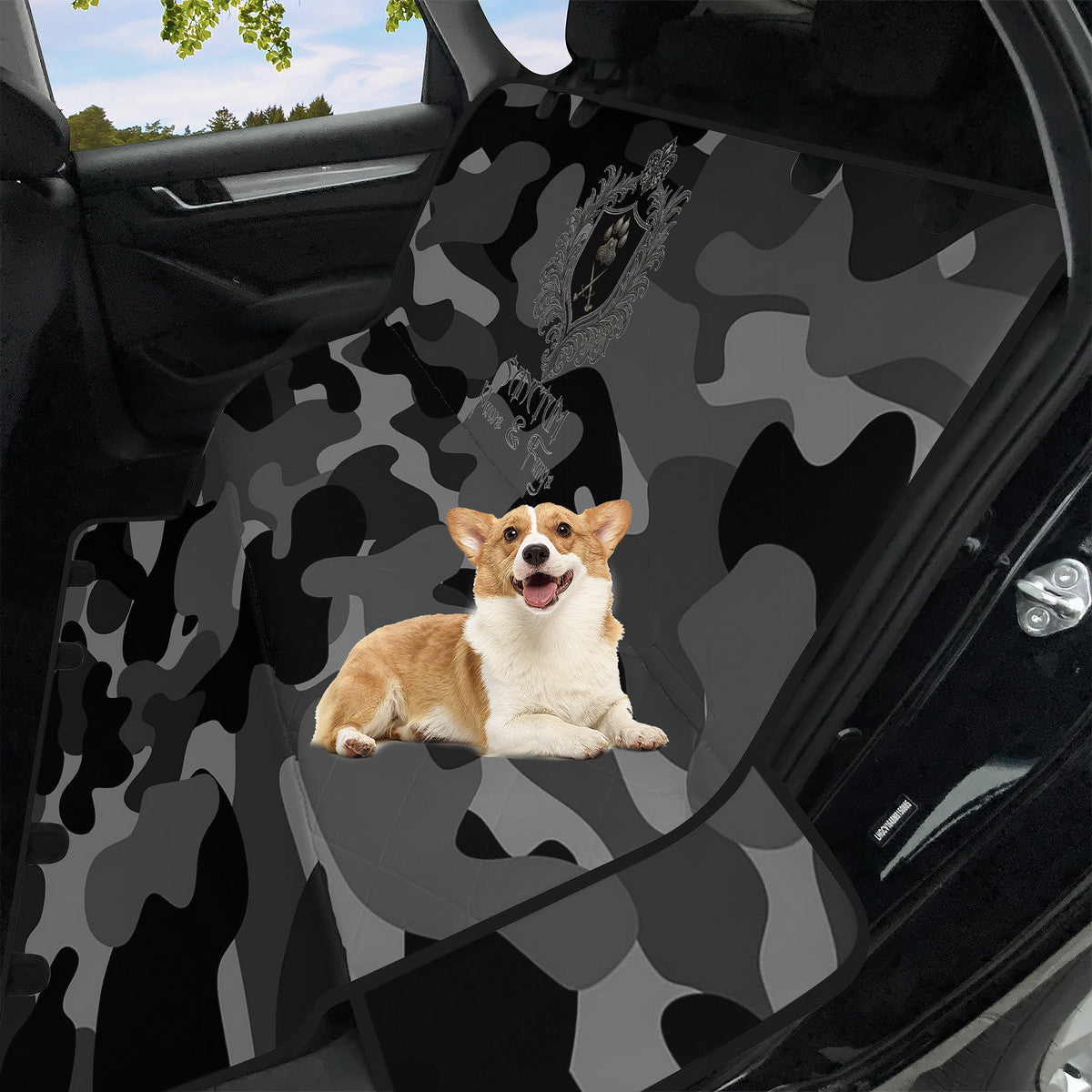 SPF Car Pet Seat Covers - Grey Camo
