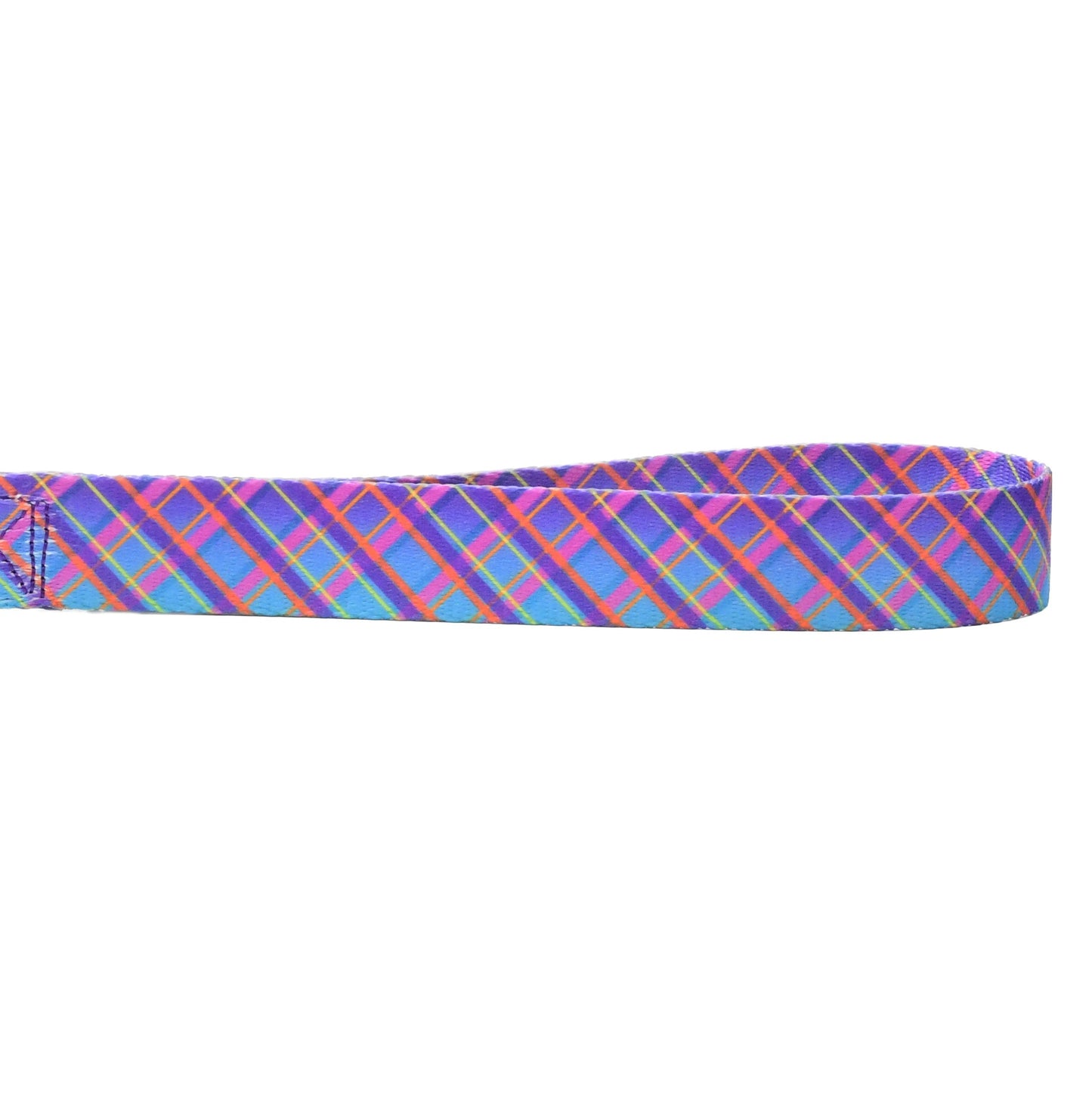 Twilight Glow Blue Plaid Dog Leash  EarthStyle