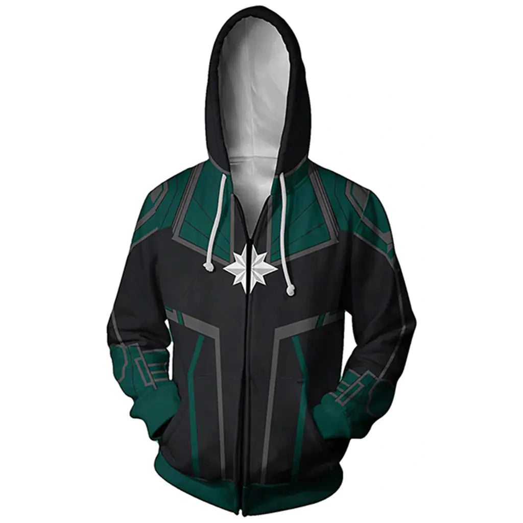Cosplay Hooded Zip-Up Sweatshirt with Kangaroo Pocket