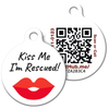 PetHub QR ID Pet Tag - KIss Me I'm Rescued
