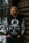 Curated Ethical Lifestyle: Eagle Print Hoodie with Hooded Design - Sanctum Paws and Fangs