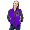 SPF Women's Bomber Jacket - Purple & Grey
