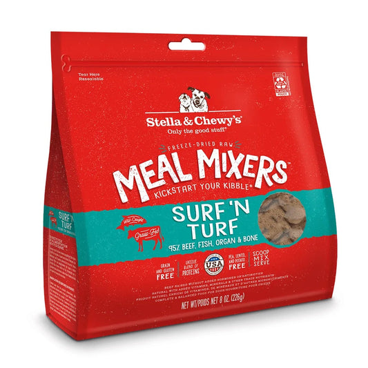 Stella & Chewy's Freeze Dried Meal Mixers Surf & Turf Dog Food (18oz)