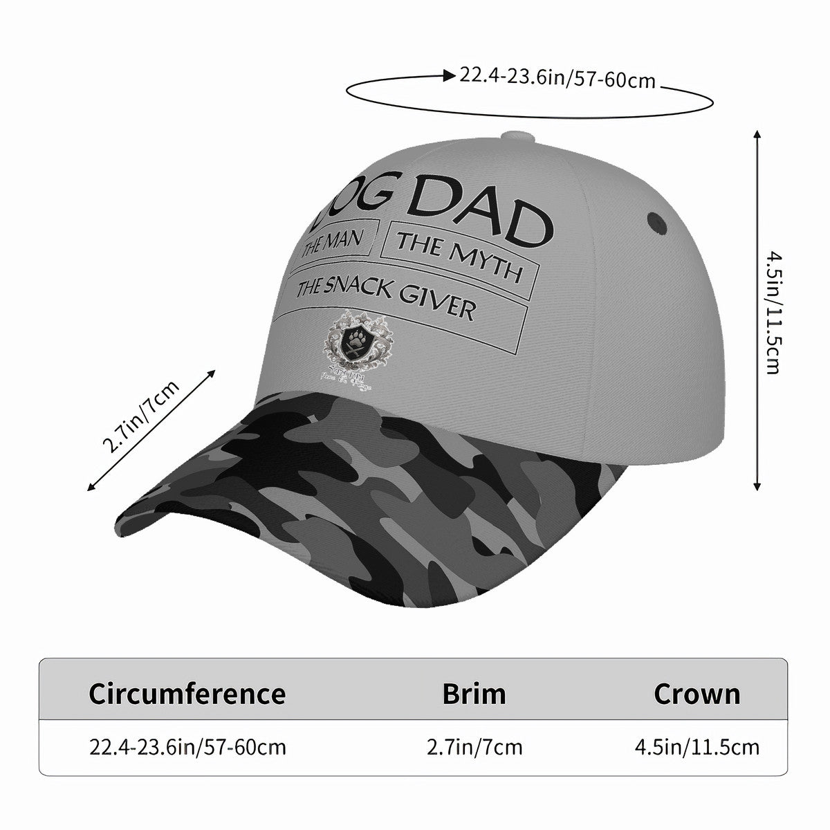SPF Curved Brim Baseball Cap (Dog Dad)