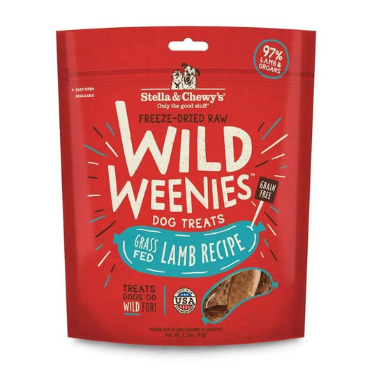 Stella & Chewy’s Freeze Dried Wild Weenies Lamb Dog Treats (3.25oz)