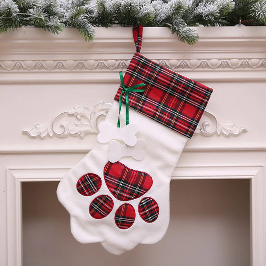 Paw Print Holiday Stocking