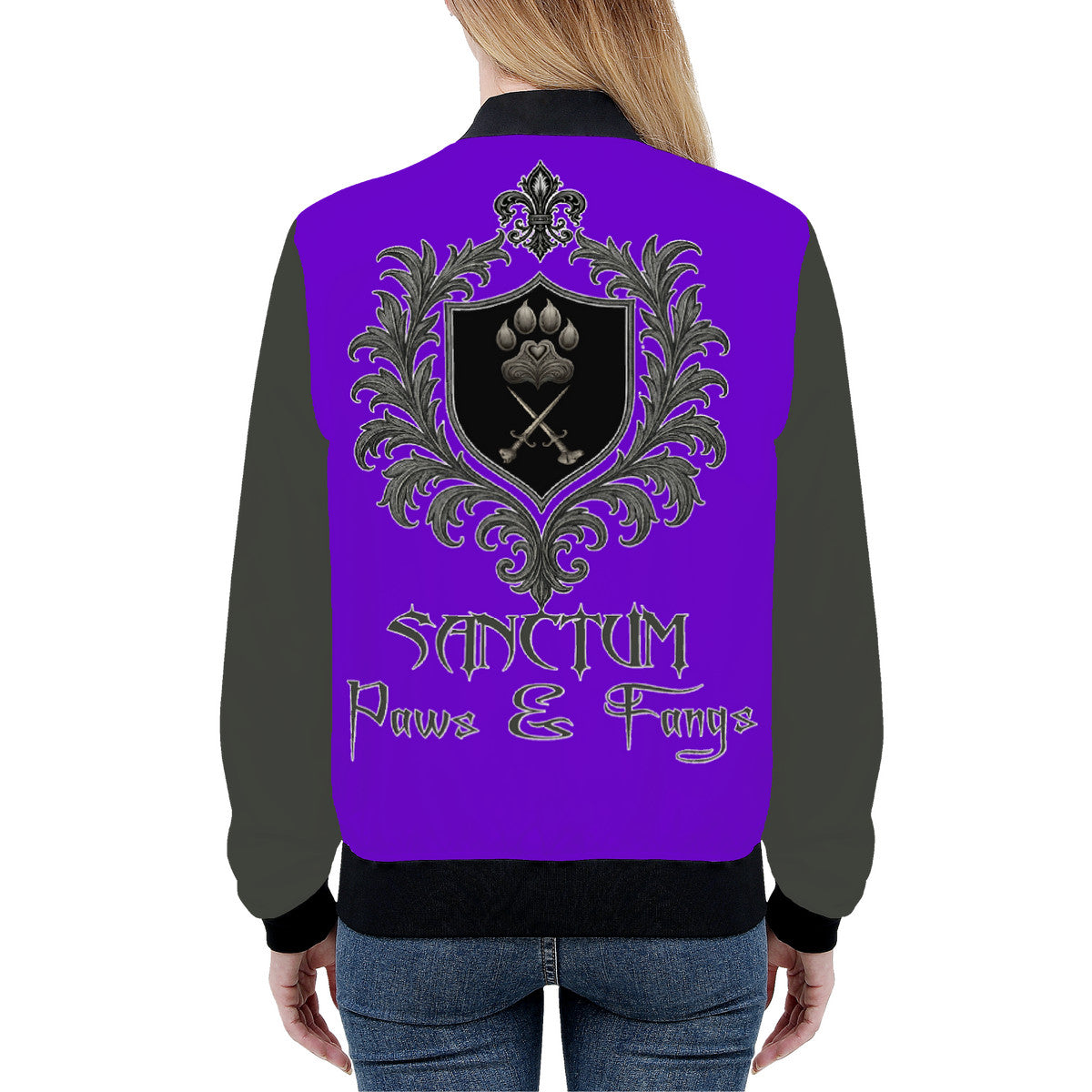 SPF Women's Bomber Jacket - Purple & Grey