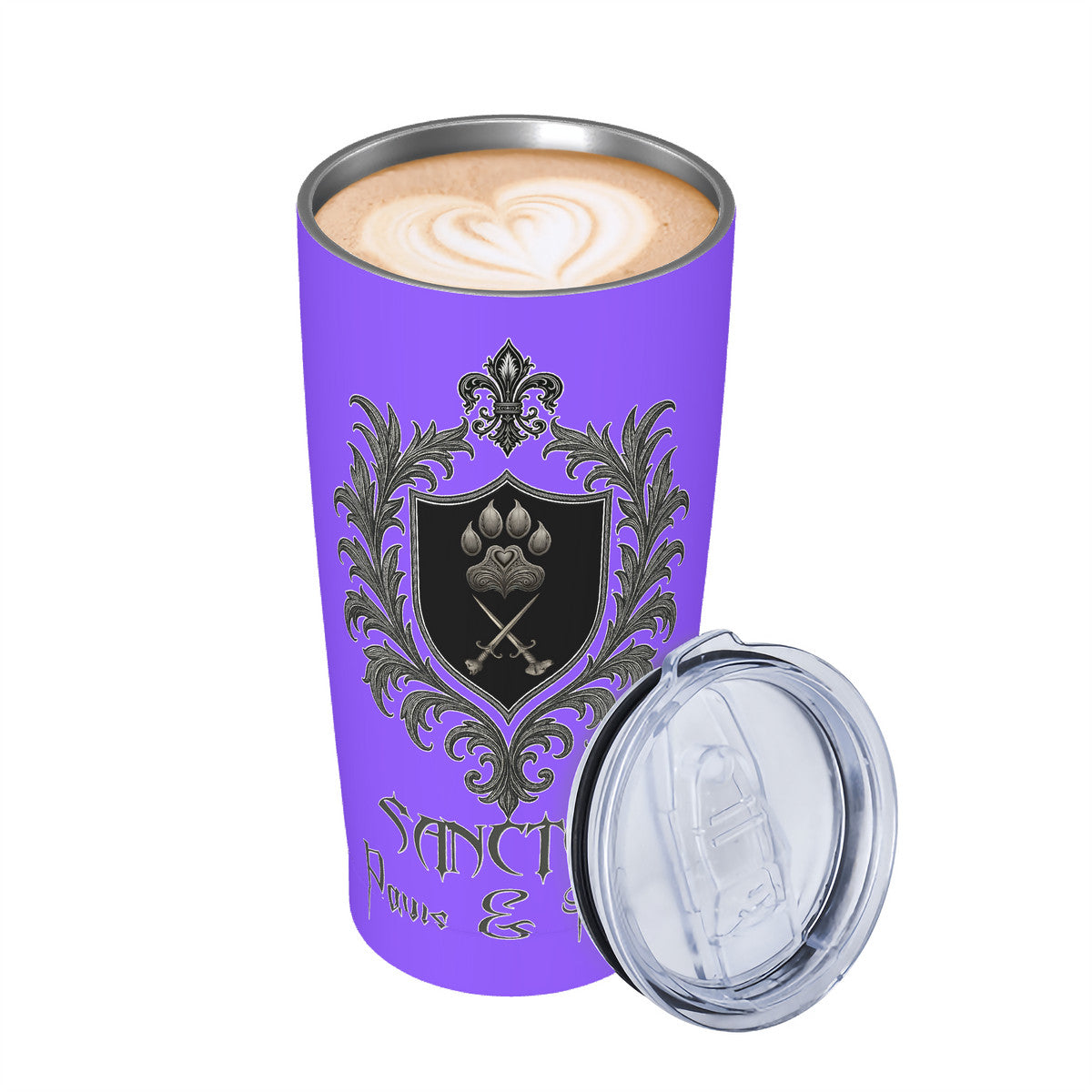 SPF Stainless Steel Straw Lid Cup (20oz) - Lt. Purple