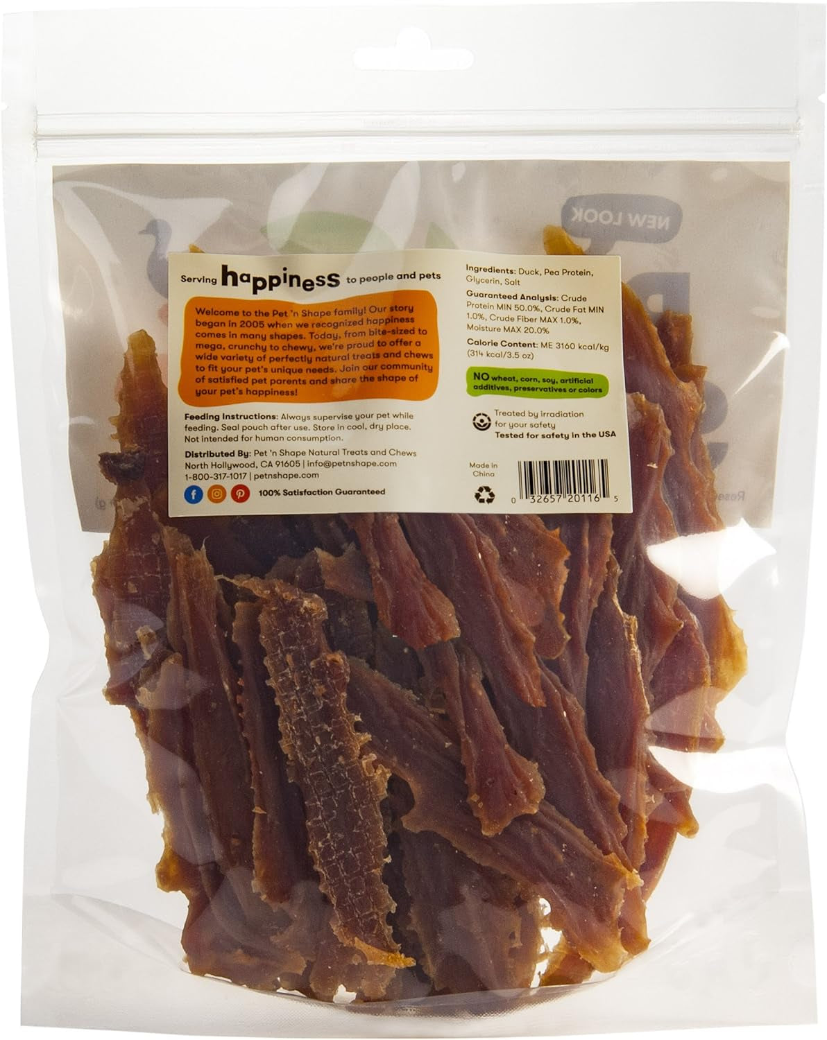 Savory Duck Breast Jerky Dog Treats - 16 Ounce Pack